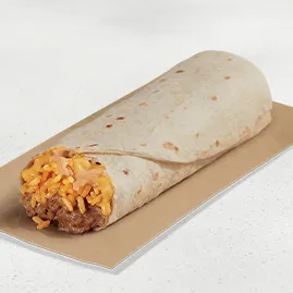 Cheesy Bean and Rice Burrito