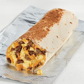 Cheesy Toasted Breakfast Burrito Sausage